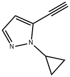 1-cyclopropyl-5-ethynyl-1H-pyrazole Struktur