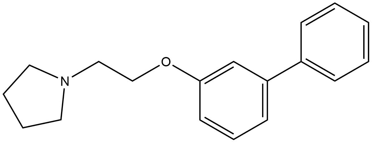 1-[2-([1,1'-Biphenyl]-3-yloxy)ethyl]pyrrolidine 结构式