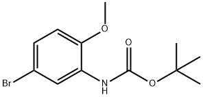Carbamic acid, N-(5-bromo-2-methoxyphenyl)-, 1,1-dimethylethyl ester Struktur