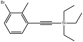 ((3-溴-2-甲基苯基)乙炔基)三乙基硅烷 结构式