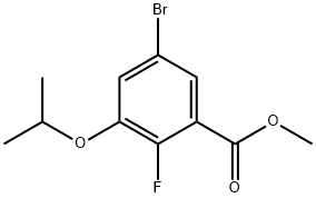 Benzoic acid, 5-bromo-2-fluoro-3-(1-methylethoxy)-, methyl ester Structure