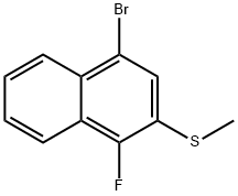 Naphthalene, 4-bromo-1-fluoro-2-(methylthio)- Structure