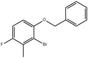 Benzene, 2-bromo-4-fluoro-3-methyl-1-(phenylmethoxy)- Structure