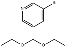 Pyridine, 3-bromo-5-(diethoxymethyl)- Structure
