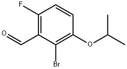 Benzaldehyde, 2-bromo-6-fluoro-3-(1-methylethoxy)-,2624417-41-8,结构式