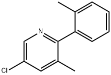 Pyridine, 5-chloro-3-methyl-2-(2-methylphenyl)- Structure
