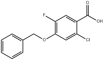 Benzoic acid, 2-chloro-5-fluoro-4-(phenylmethoxy)- Structure