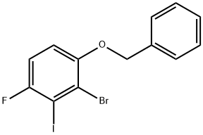 Benzene, 2-bromo-4-fluoro-3-iodo-1-(phenylmethoxy)- Structure