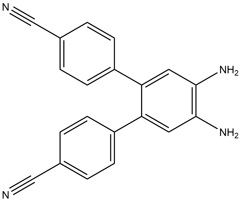 4,4′-(4,5-Diamino-1,2-phenylene)bis[benzonitrile] Structure