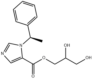 1H-Imidazole-5-carboxylic acid, 1-[(1R)-1-phenylethyl]-, 2,3-dihydroxypropyl ester Structure