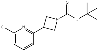 1-Azetidinecarboxylic acid, 3-(6-chloro-2-pyridinyl)-, 1,1-dimethylethyl ester Structure