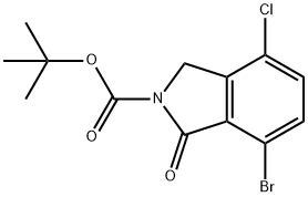2H-Isoindole-2-carboxylic acid, 7-bromo-4-chloro-1,3-dihydro-1-oxo-, 1,1-dimethylethyl ester Structure