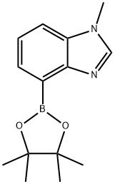 1H-Benzimidazole, 1-methyl-4-(4,4,5,5-tetramethyl-1,3,2-dioxaborolan-2-yl)- Struktur