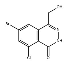 6-溴-8-氯-4-(羟甲基)酞嗪-1(2H)-酮 结构式