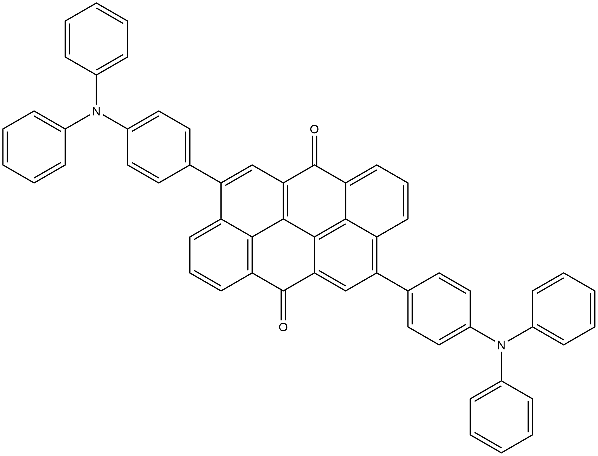 4,10-bis[4-(diphenylamino)phenyl]naphtho[7,8,1,2,3-nopqr]tetraphene-6,12-dione Structure