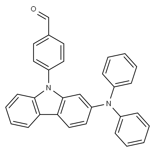Benzaldehyde, 4-[2-(diphenylamino)-9H-carbazol-9-yl]- Structure