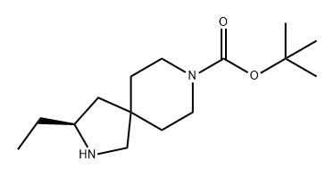 (S)- 3-乙基-2,8-二氮杂螺[4.5]癸烷-8-羧酸叔丁基酯,2632308-46-2,结构式