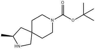 2,8-Diazaspiro[4.5]decane-8-carboxylic acid, 3-methyl-, 1,1-dimethylethyl ester, (3S)- Structure