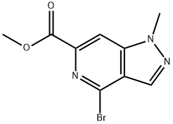 4-溴-1-甲基-1H-吡唑并[4,3-C]吡啶-6-羧酸甲酯 结构式