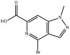 4-溴-1-甲基-1H-吡唑并[4,3-C]吡啶-6-羧酸 结构式