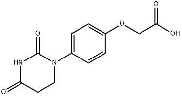 2-(4-(2,4-二氧基四氢嘧啶-1(2H)-基)苯氧基)乙酸, 2633633-12-0, 结构式