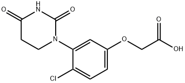 Acetic acid, 2-[4-chloro-3-(tetrahydro-2,4-dioxo-1(2H)-pyrimidinyl)phenoxy]- Struktur