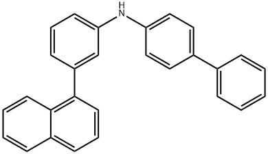 [1,1'-Biphenyl]-4-amine, N-[3-(1-naphthalenyl)phenyl]- Structure