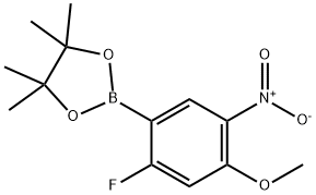 1,3,2-Dioxaborolane, 2-(2-fluoro-4-methoxy-5-nitrophenyl)-4,4,5,5-tetramethyl- Structure