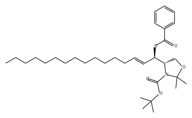 3-Oxazolidinecarboxylic acid, 4-[(1R,2E)-1-(benzoyloxy)-2-hexadecen-1-yl]-2,2-dimethyl-, 1,1-dimethylethyl ester, (4S)-