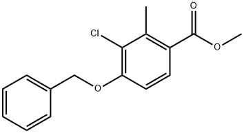 methyl 4-(benzyloxy)-3-chloro-2-methylbenzoate Struktur