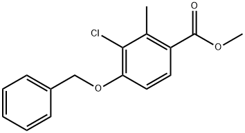 methyl 4-(benzyloxy)-3-chloro-2-methylbenzoate 化学構造式