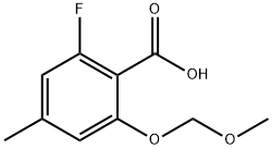 2-Fluoro-6-(methoxymethoxy)-4-methylbenzoic acid 结构式