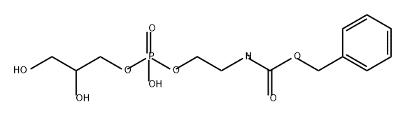 5,7-Dioxa-2-aza-6-phosphadecanoic acid, 6,9,10-trihydroxy-, phenylmethyl ester, 6-oxide 结构式
