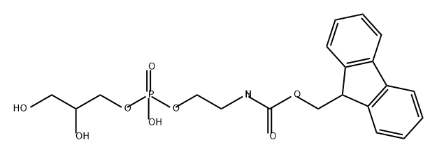 5,7-Dioxa-2-aza-6-phosphadecanoic acid, 6,9,10-trihydroxy-, 9H-fluoren-9-ylmethyl ester, 6-oxide 结构式