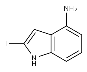 1H-Indol-4-amine, 2-iodo- Structure