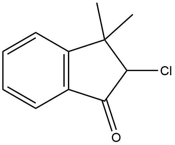 2-chloro-3,3-dimethyl-2,3-dihydro-1H-inden-1-one 结构式