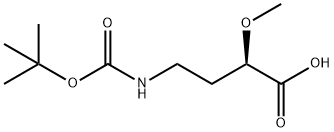 (2R)-4-{[(tert-butoxy)carbonyl]amino}-2-methoxybutanoic acid Structure
