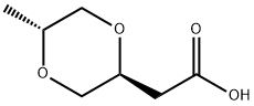 rac-2-[(2R,5S)-5-methyl-1,4-dioxan-2-yl]acetic acid, trans 结构式