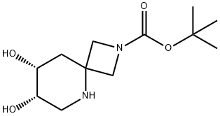 rac-tert-butyl (7R,8S)-7,8-dihydroxy-2,5-diazaspiro[3.5]nonane-2-carboxylate, cis,2639390-76-2,结构式