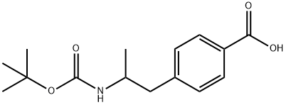 4-(2-{[(tert-butoxy)carbonyl]amino}propyl)benzoic acid 结构式