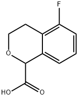 5-fluoro-3,4-dihydro-1H-2-benzopyran-1-carboxylic acid 结构式