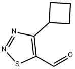 4-cyclobutyl-1,2,3-thiadiazole-5-carbaldehyde Struktur