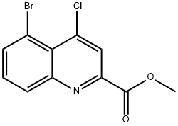methyl 5-bromo-4-chloroquinoline-2-carboxylate 结构式