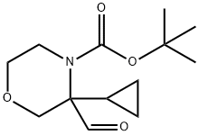 tert-butyl 3-cyclopropyl-3-formylmorpholine-4-carboxylate Struktur
