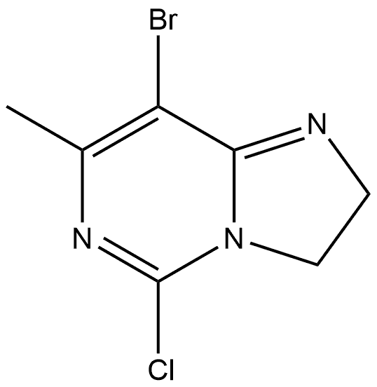 8-溴-5-氯-7-甲基-2,3-二氢咪唑并[1,2-C]嘧啶 结构式