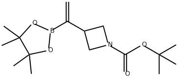 3-(1-(4,4,5,5-四甲基-1,3,2-二氧杂硼烷-2-基)乙烯基)氮杂环丁烷-1-羧酸叔丁酯, 2640574-08-7, 结构式
