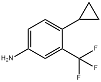 4-Cyclopropyl-3-(trifluoromethyl)benzenamine Struktur