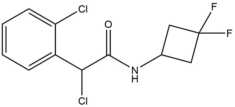 Benzeneacetamide, α,2-dichloro-N-(3,3-difluorocyclobutyl)-,2640820-08-0,结构式