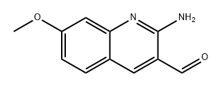 3-Quinolinecarboxaldehyde, 2-amino-7-methoxy- Struktur