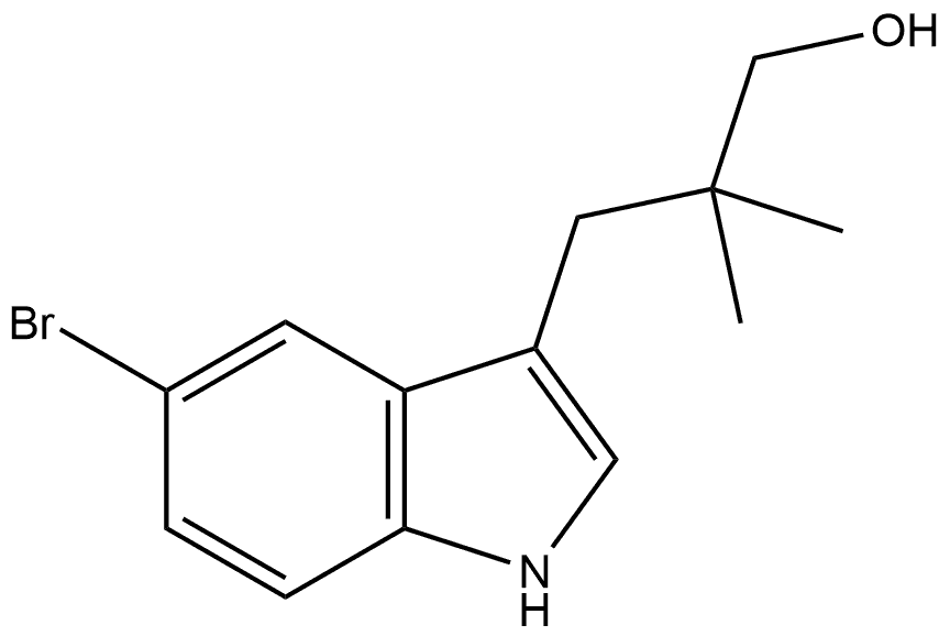 3-(5-BROMO-1H-INDOL-3-YL)-2,2-DIMETHYLPROPAN-1-OL 结构式